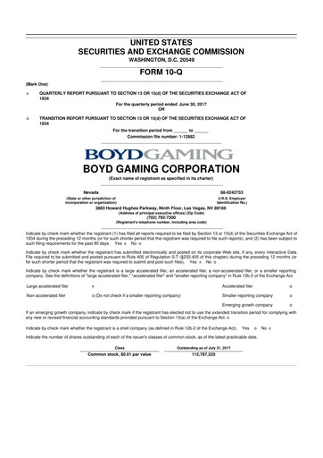 Vorschaubild Boyd Gaming
 10-Q Quartalsbericht 2017 