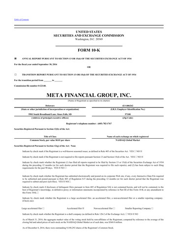 Thumbnail Pathward Financial
 10-K Annual Report 2016