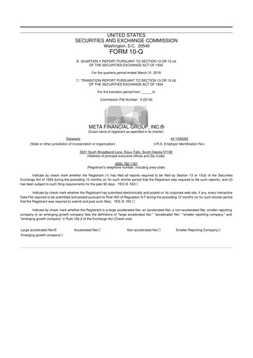 Thumbnail Pathward Financial
 10-Q Quarterly Report FY2018 