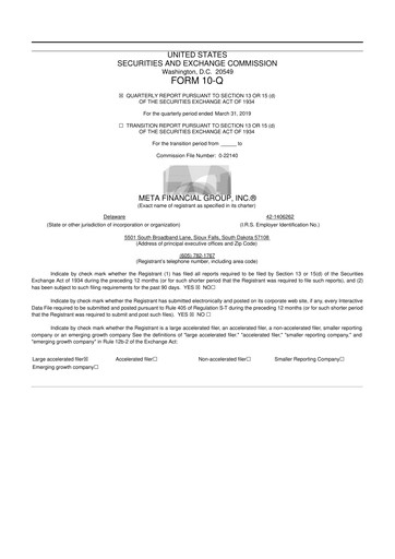 Thumbnail Pathward Financial
 10-Q Quarterly Report FY2019 