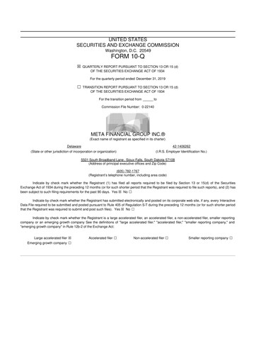 Thumbnail Pathward Financial
 10-Q Quarterly Report FY2020 