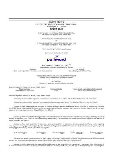 Thumbnail Pathward Financial
 10-K Annual Report 2022