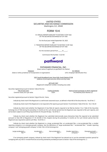 Thumbnail Pathward Financial
 10-K Annual Report 2023