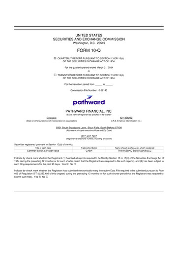 Thumbnail Pathward Financial
 10-Q Quarterly Report FY2024 