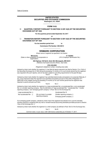 Thumbnail Winmark 10-Q Quarterly Report FY2017 