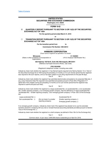 Thumbnail Winmark 10-Q Quarterly Report FY2018 