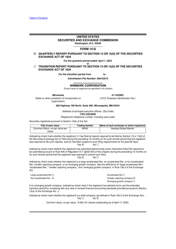 Thumbnail Winmark 10-Q Quarterly Report FY2023 