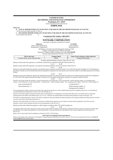 Thumbnail Winmark 10-K Annual Report 2024