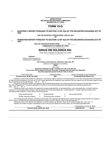 Thumbnail Sirius XM 10-Q Quarterly Report FY2024 