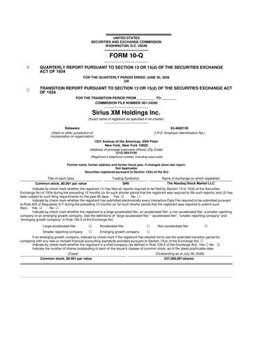 Thumbnail Sirius XM 10-Q Quarterly Report FY2026 