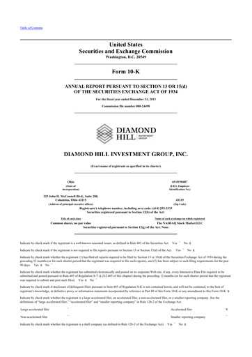 Thumbnail Diamond Hill Investment Group 10-K Annual Report 2013