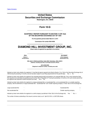 Thumbnail Diamond Hill Investment Group 10-Q Quarterly Report FY2014 