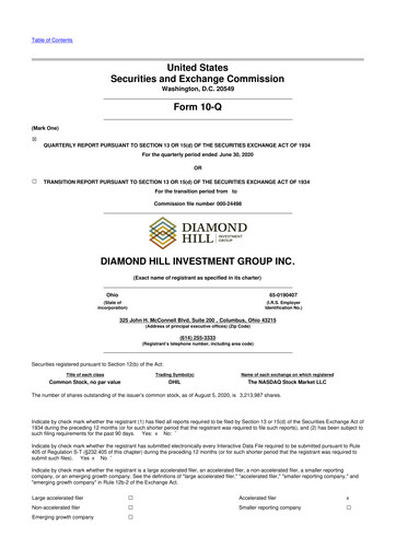 Thumbnail Diamond Hill Investment Group 10-Q Quarterly Report FY2020 