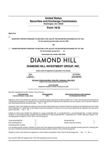 Thumbnail Diamond Hill Investment Group 10-Q Quarterly Report FY2025 