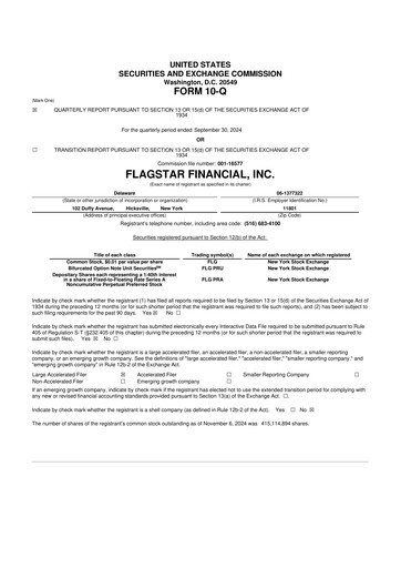 Thumbnail Flagstar Bank 10-Q Quarterly Report FY2024 