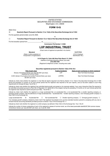 Thumbnail LXP Industrial Trust 10-Q Quarterly Report FY2026 