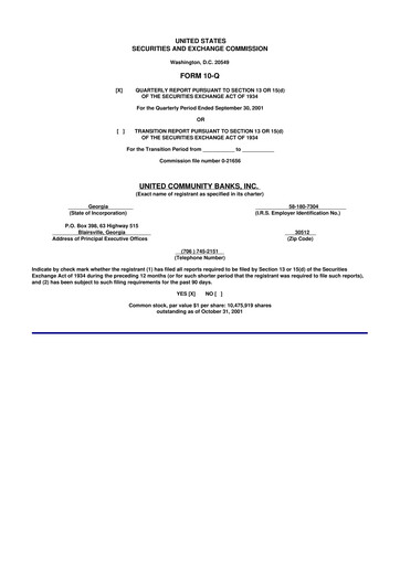 Vorschaubild United Community Bank 10-Q Quartalsbericht  