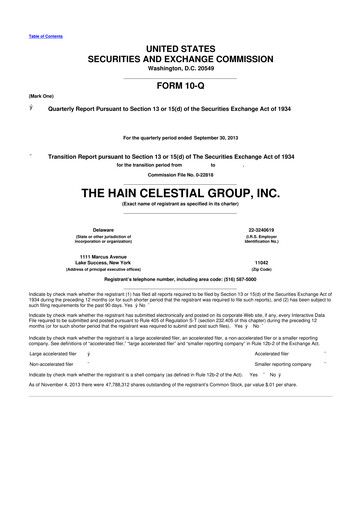 Thumbnail Hain Celestial 10-Q Quarterly Report FY2014 