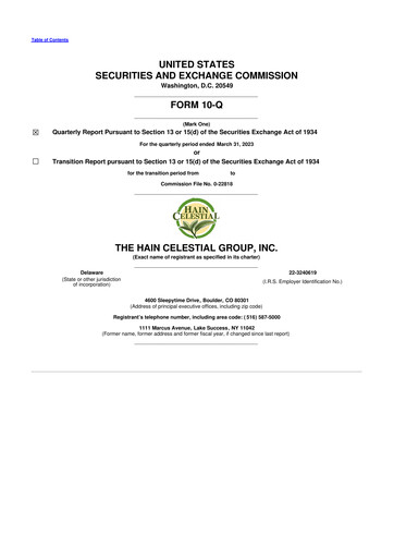 Thumbnail Hain Celestial 10-Q Quarterly Report FY2023 