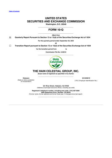 Thumbnail Hain Celestial 10-Q Quarterly Report FY2024 