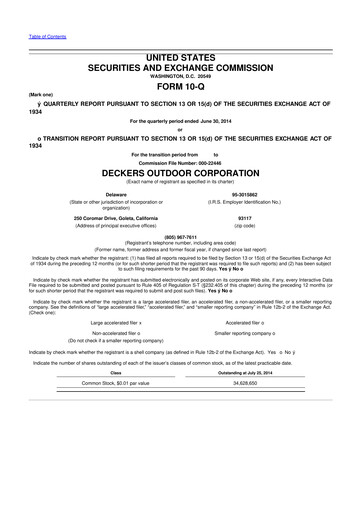 Thumbnail Deckers Brands 10-Q Quarterly Report FY2015 