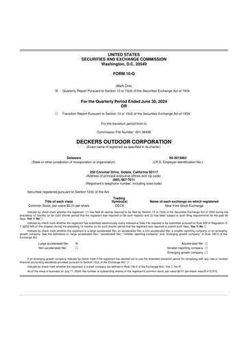 Thumbnail Deckers Brands 10-Q Quarterly Report FY2025 