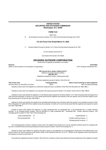 Thumbnail Deckers Brands 10-K Annual Report 2025