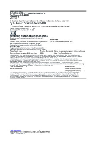 Thumbnail Deckers Brands 10-Q Quarterly Report FY2027 