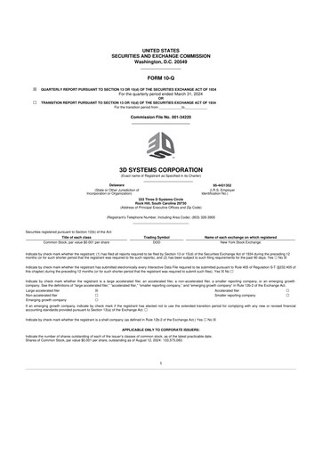 Thumbnail 3D Systems 10-Q Quarterly Report FY2024 