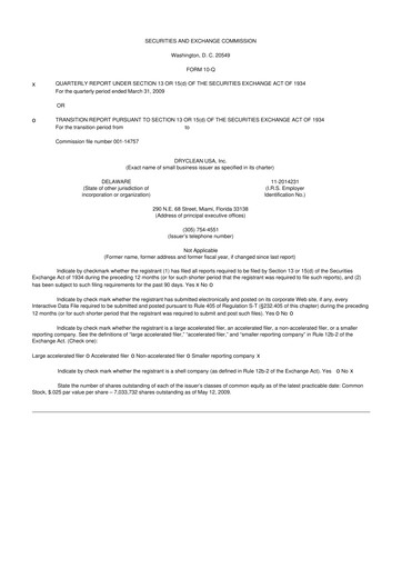 Miniature EVI Industries 10-Q Rapport trimestriel  