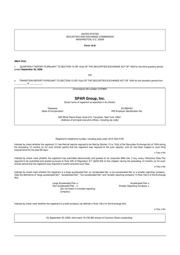 Thumbnail SPAR Group 10-Q Quarterly Report FY 