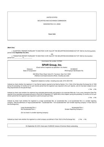 Thumbnail SPAR Group 10-Q Quarterly Report FY 