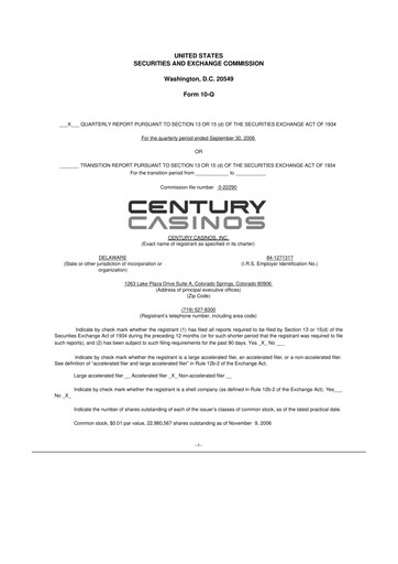 Thumbnail Century Casinos 10-Q Quarterly Report FY 