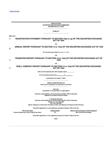 Thumbnail Teekay 20-F Annual Report 2025