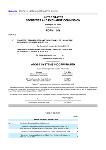 Miniature Adobe 10-Q Rapport trimestriel  