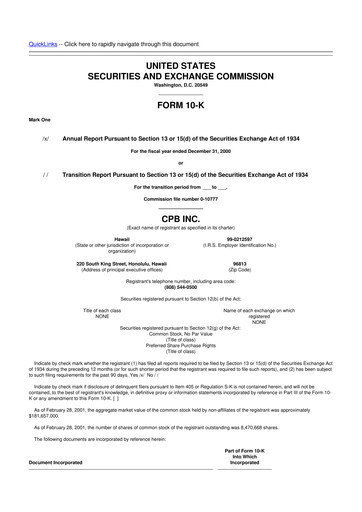 Thumbnail Central Pacific Financial 10-K Annual Report 