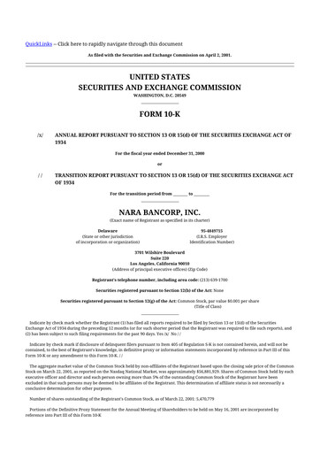 Thumbnail Hope Bancorp 10-K Annual Report 