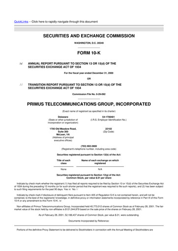 Thumbnail INNOVATE Corp. 10-K Annual Report 2000