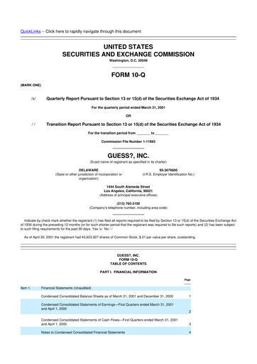 Thumbnail Guess 10-Q Quarterly Report FY 