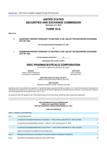 Vorschaubild Biogen 10-Q Quartalsbericht  