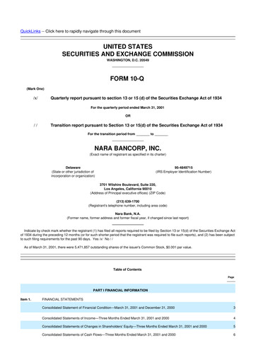 Thumbnail Hope Bancorp 10-Q Quarterly Report FY 