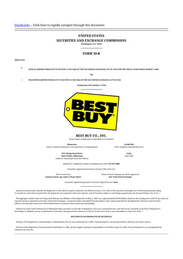 Thumbnail Best Buy 10-K Annual Report 