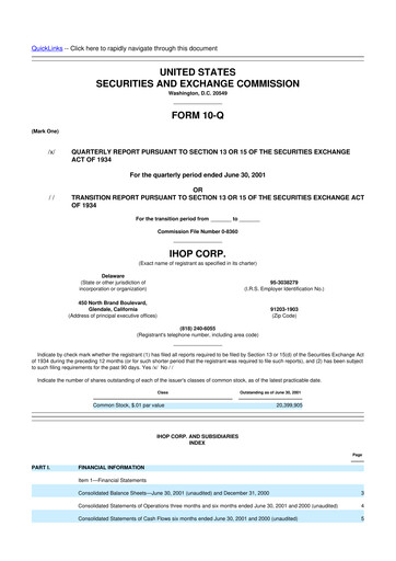 Thumbnail Dine Brands Global 10-Q Quarterly Report FY 