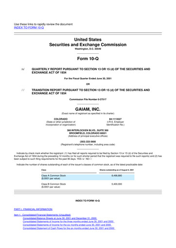 Thumbnail Gaia 10-Q Quarterly Report FY 