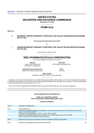 Vorschaubild Biogen 10-Q Quartalsbericht  