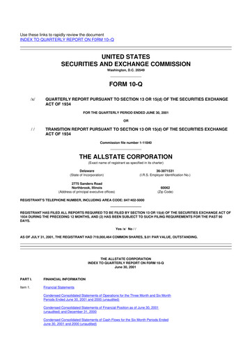 Vorschaubild Allstate 10-Q Quartalsbericht  