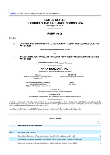 Thumbnail Hope Bancorp 10-Q Quarterly Report FY 