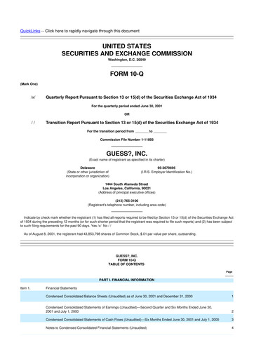 Thumbnail Guess 10-Q Quarterly Report FY 