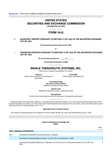 Thumbnail Nektar Therapeutics
 10-Q Quarterly Report FY 