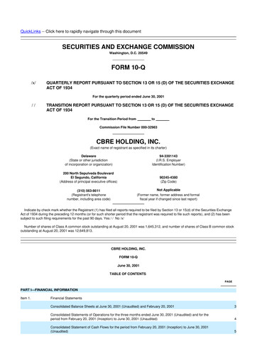 Miniature CBRE Group
 10-Q Rapport trimestriel  